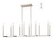 Alpine 10 Light 43 inch Polished Nickel Linear Chandelier Ceiling Light