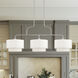 Manorwood 3 Light 49 inch Brushed Nickel Linear Chandelier Ceiling Light