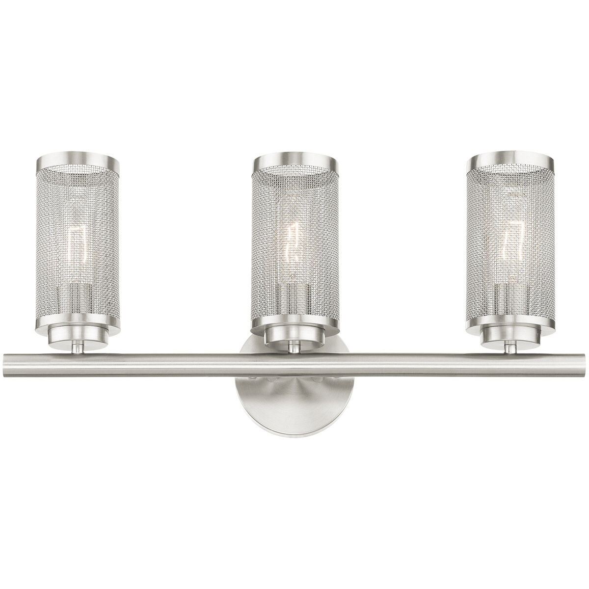 Industro 3 Light 24 inch Brushed Nickel Vanity Sconce Wall Light