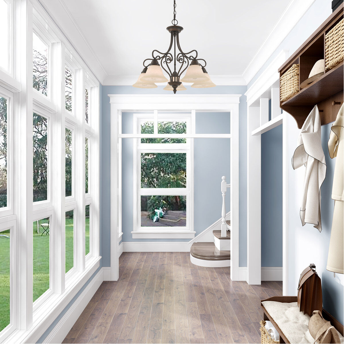 Coronado 5 Light 26 inch Imperial Bronze Chandelier Ceiling Light