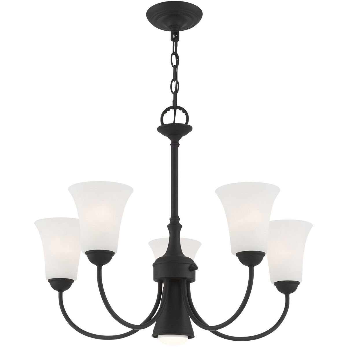 Ridgedale 6 Light 26 inch Black Chandelier Ceiling Light