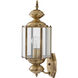 Outdoor Basics 1 Light 17 inch Antique Brass Outdoor Wall Lantern 