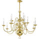 Williamsburgh 12 Light 32 inch Polished Brass Chandelier Ceiling Light