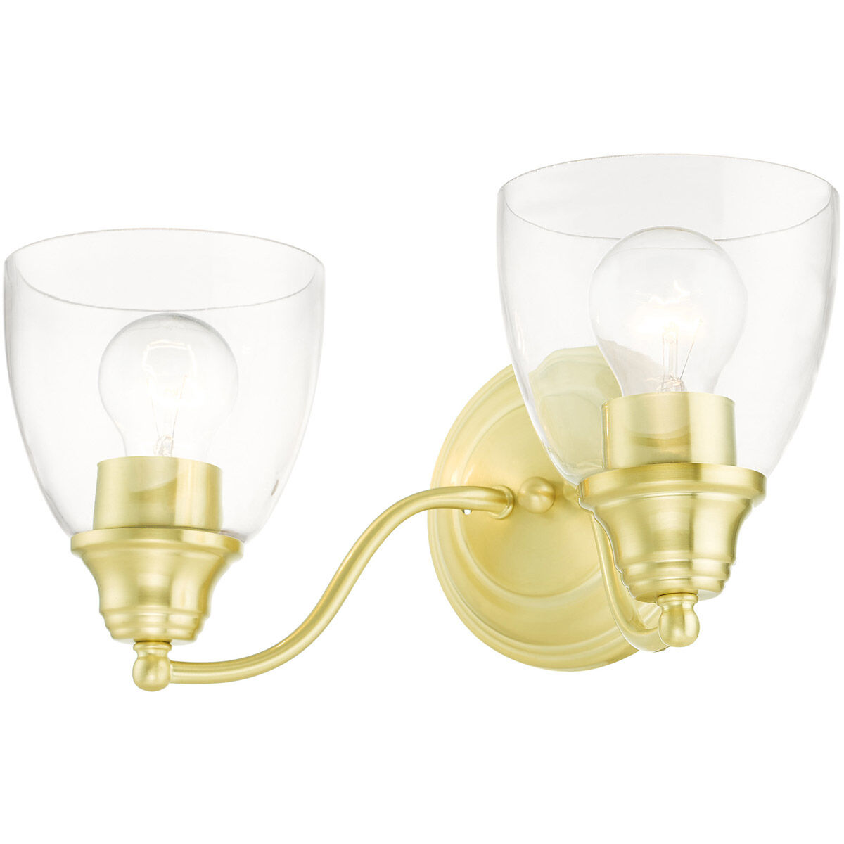 Montgomery 2 Light 14 inch Satin Brass Vanity Sconce Wall Light