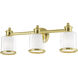 Middlebush 3 Light 23.5 inch Polished Brass Bath Vanity Wall Light