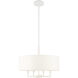 Meridian 4 Light 18 inch White Pendant Chandelier Ceiling Light