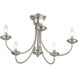 Estate 5 Light 24 inch Brushed Nickel Semi Flush Mount Ceiling Light, Large
