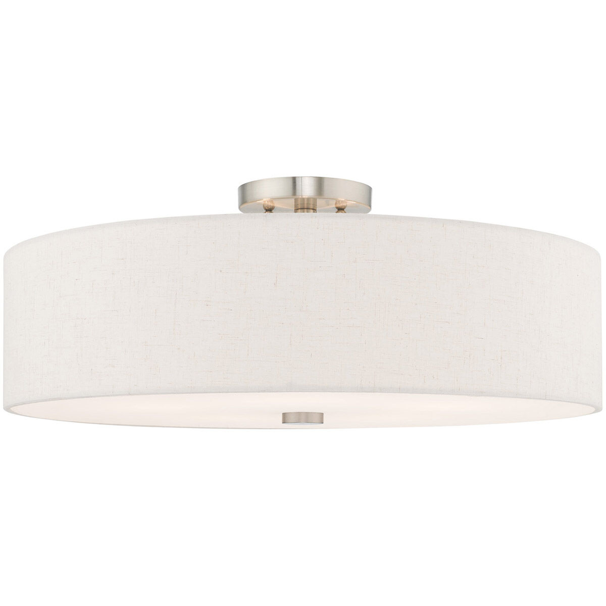 Meridian 5 Light 22 inch Brushed Nickel Semi-Flush Mount Ceiling Light