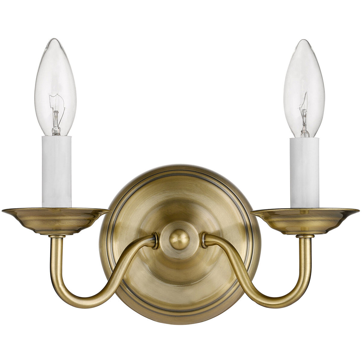 Williamsburgh 2 Light 10 inch Antique Brass Wall Sconce Wall Light