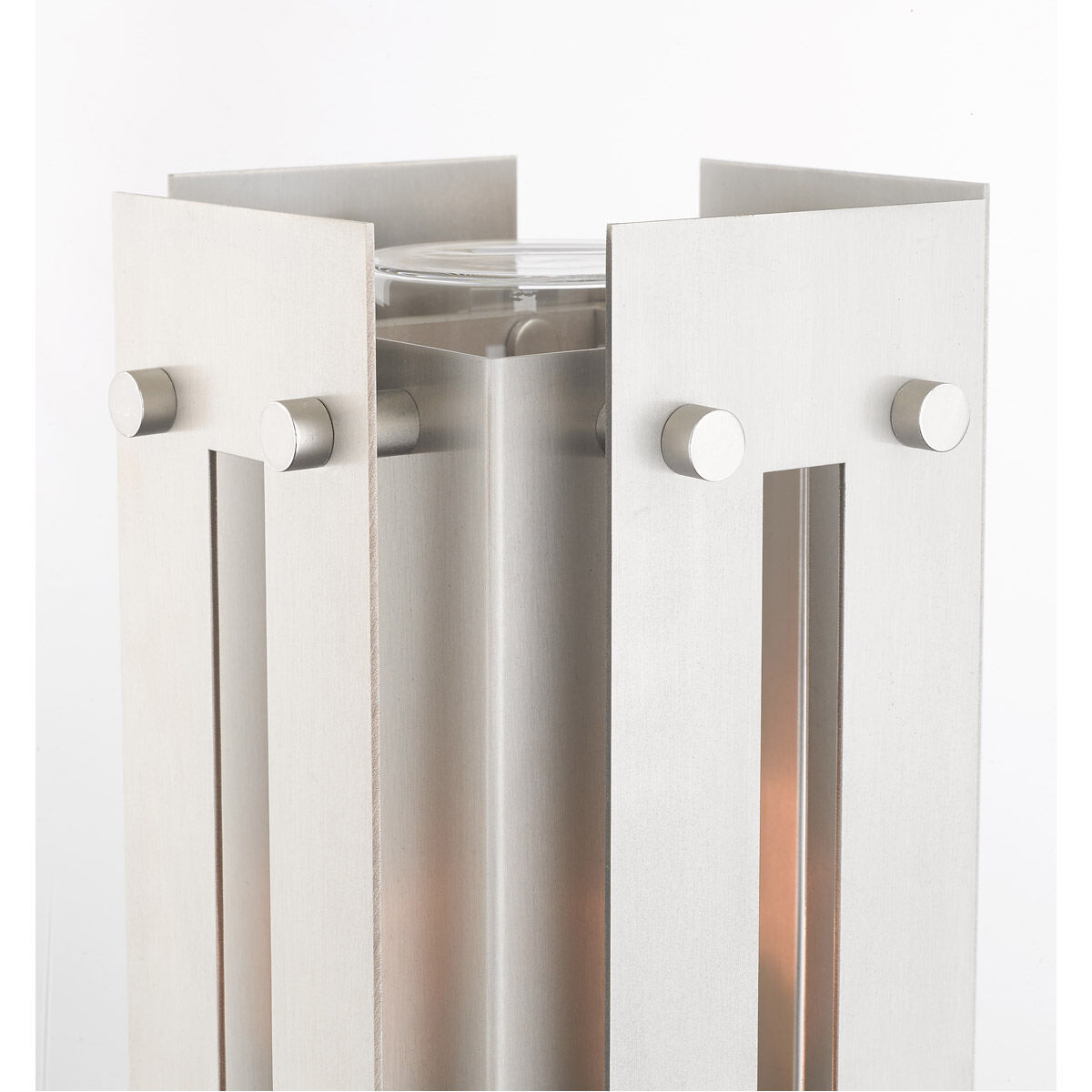 Utrecht 1 Light 16 inch Brushed Nickel Accents Outdoor Post Top Lantern