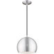 Allison 1 Light 10 inch Brushed Aluminum Mini Pendant Ceiling Light