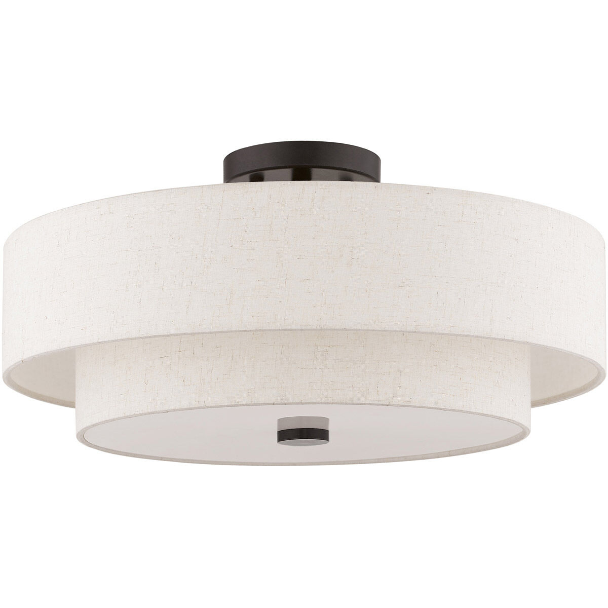 Claremont 4 Light 18 inch English Bronze Semi-Flush Mount Ceiling Light 