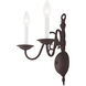 Williamsburgh 2 Light 13 inch Bronze Wall Sconce Wall Light