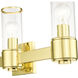 Quincy 3 Light 22.5 inch Polished Brass Vanity Wall Sconce Wall Light
