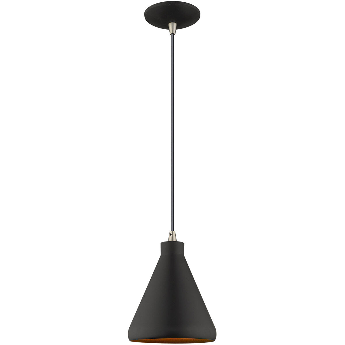 Allison 1 Light 7 inch Black Mini Pendant Ceiling Light