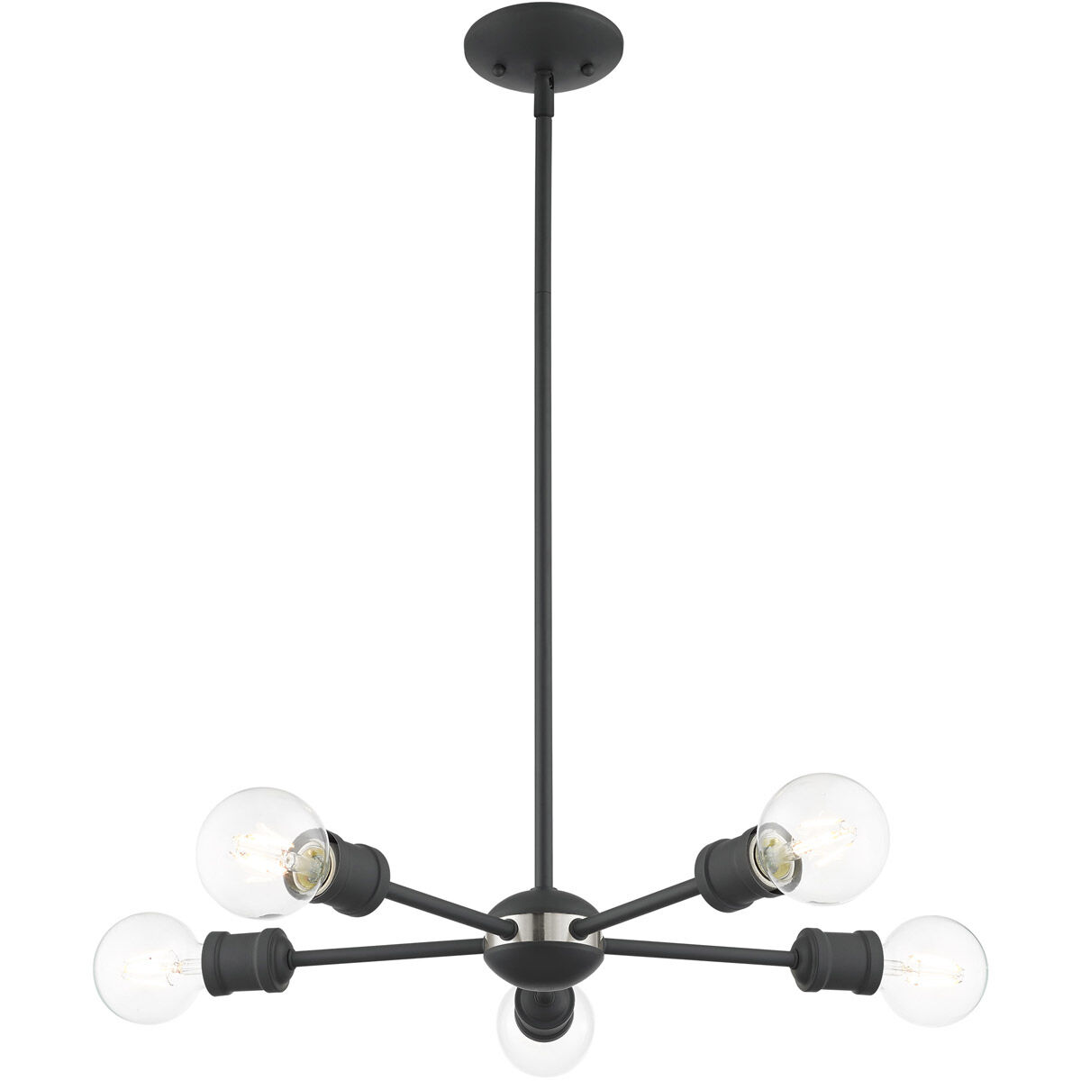 Lansdale 5 Light 19 inch Scandinavian Gray Chandelier Ceiling Light