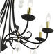 Daphne 8 Light 29.75 inch Black with Antique Brass Finish Accents Chandelier Ceiling Light in Black with Antique Brass Accents, Large