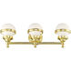 Oldwick 3 Light 24 inch Polished Brass Vanity Sconce Wall Light