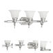 French Regency 3 Light 25 inch Brushed Nickel Vanity Sconce Wall Light