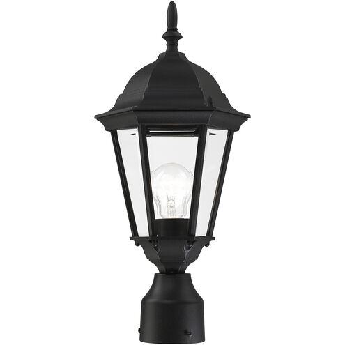 Hamilton 1 Light 18 inch Textured Black Outdoor Post Top Lantern