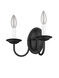 Home Basics 2 Light 10 inch Black Wall Sconce Wall Light