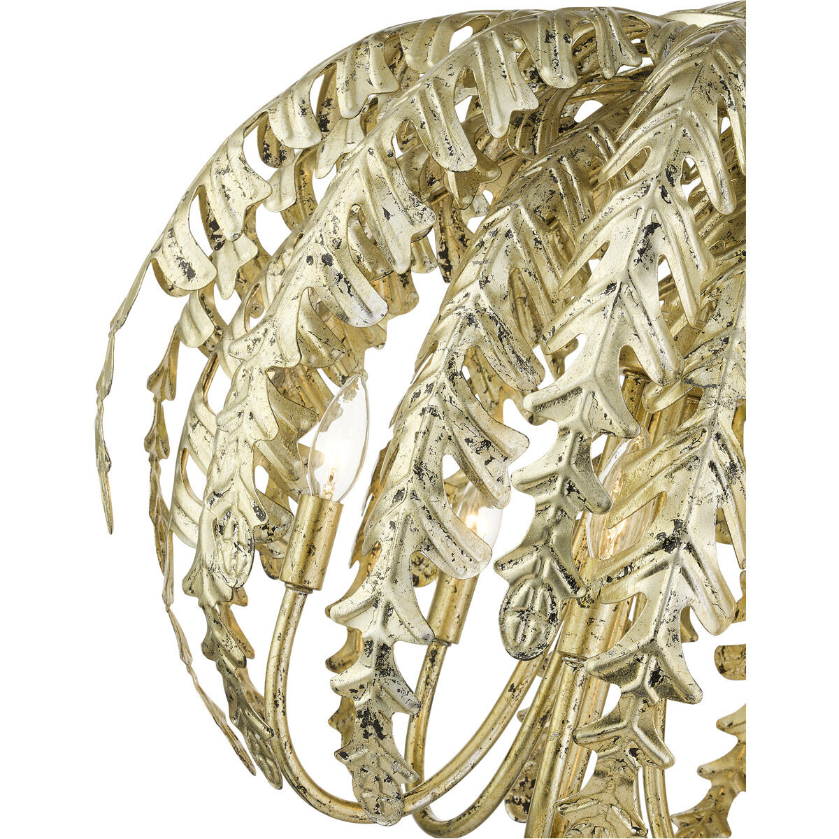 Acanthus 5 Light 26 inch Winter Gold Chandelier Ceiling Light