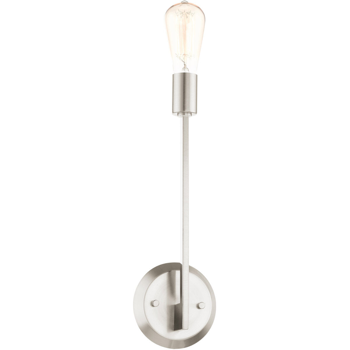 Prague 1 Light 5 inch Brushed Nickel ADA Sconce Wall Light
