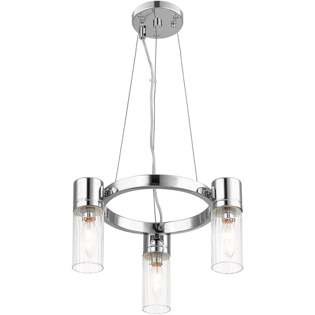 Midtown 3 Light 14.75 inch Polished Chrome Mini Chandelier Ceiling Light