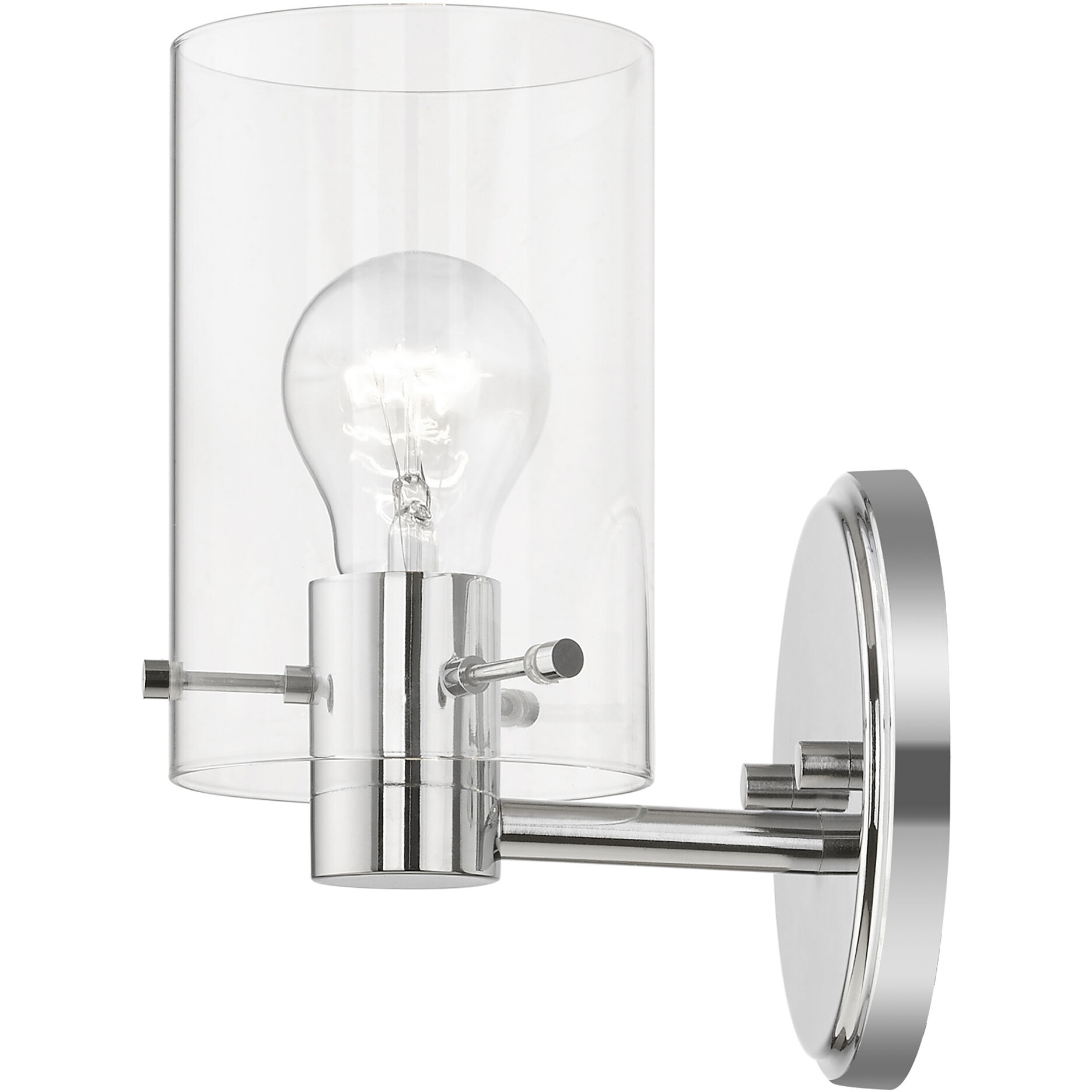 Munich 1 Light 5 inch Polished Chrome Single Sconce Wall Light, Single