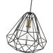 Knox 1 Light 12 inch Textured Black with Polished Chrome Accents Pendant Ceiling Light