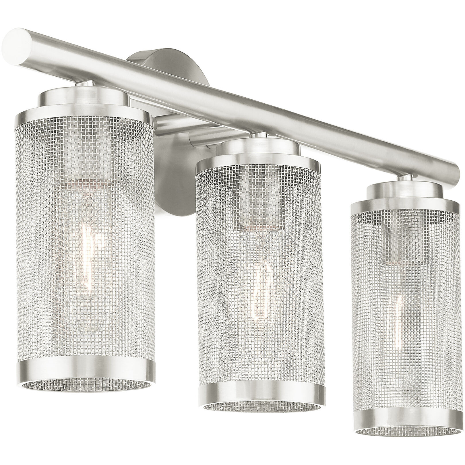 Industro 3 Light 24 inch Brushed Nickel Vanity Sconce Wall Light