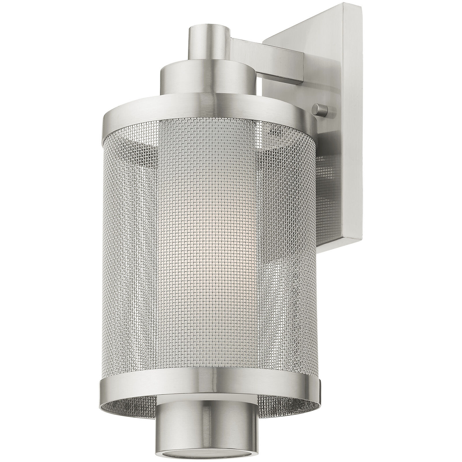 Nottingham 1 Light 15 inch Brushed Nickel Outdoor Wall Lantern