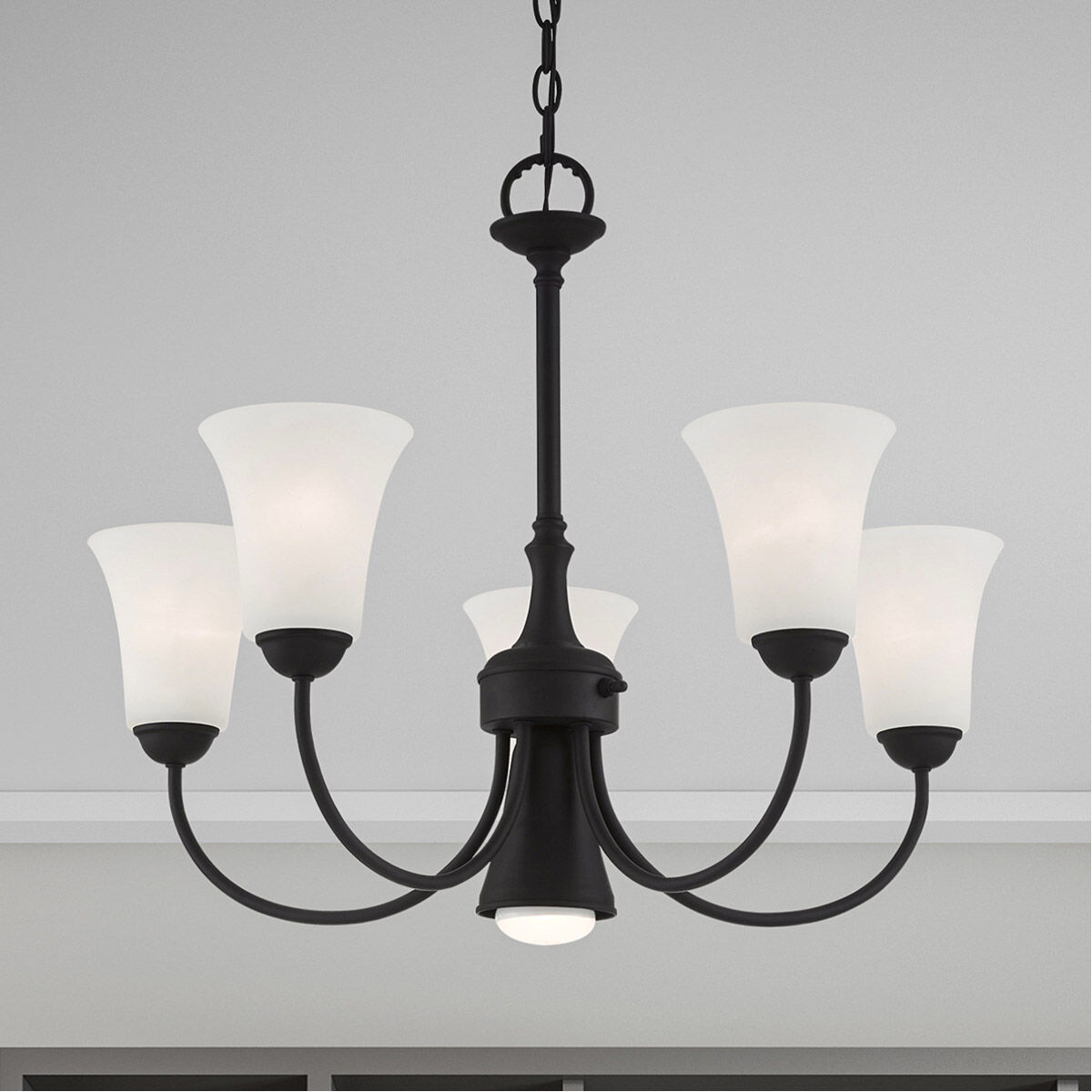 Ridgedale 6 Light 26 inch Black Chandelier Ceiling Light
