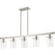 Munich 5 Light 42 inch Brushed Nickel Linear Chandelier Ceiling Light