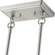 Weavington 4 Light 7.75 inch Brushed Nickel Large Linear Chandelier Ceiling Light, Large
