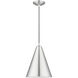 Dulce 1 Light 10 inch Brushed Aluminum with Polished Chrome Accents Pendant Ceiling Light