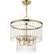 Elizabeth 4 Light 18 inch Antique Brass Pendant Chandelier Ceiling Light