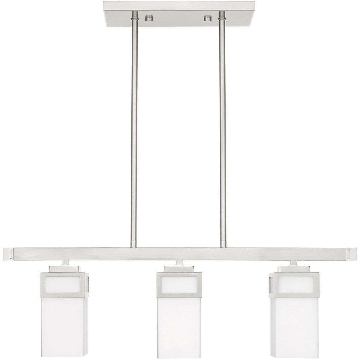 Harding 3 Light 28 inch Brushed Nickel Linear Chandelier Ceiling Light