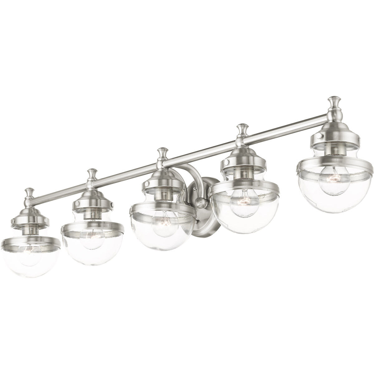 Oldwick 5 Light 42 inch Brushed Nickel Vanity Sconce Wall Light