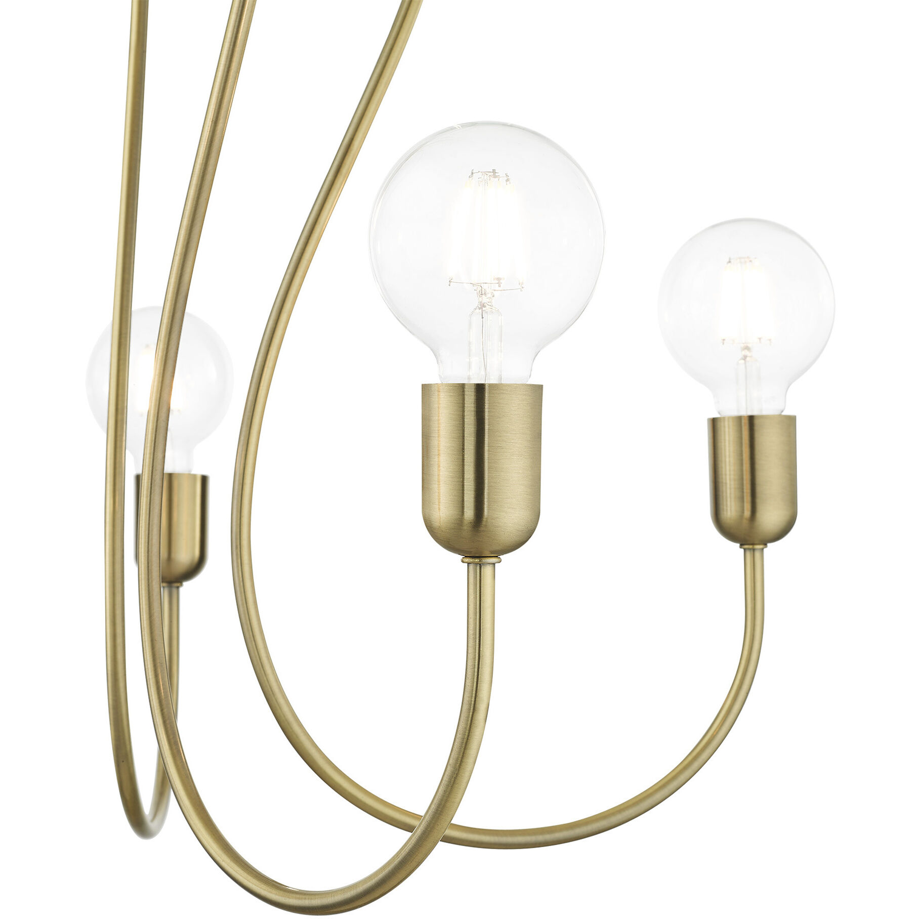 Lucerne 5 Light 24 inch Antique Brass Chandelier Ceiling Light