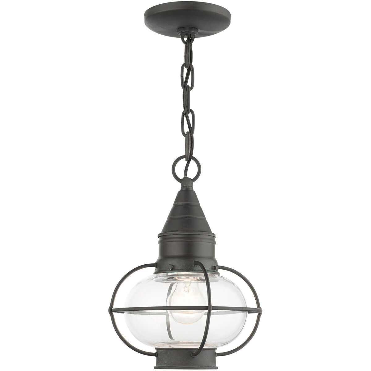 Newburyport 1 Light 8.75 inch Charcoal Outdoor Pendant Lantern