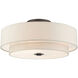 Meridian 6 Light 30 inch English Bronze Semi Flush Ceiling Light