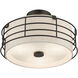 Blanchard 3 Light 15 inch English Bronze Semi Flush Mount Ceiling Light, Large
