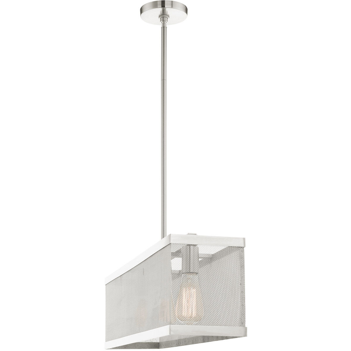 Industro 3 Light 6.5 inch Brushed Nickel Chandelier Ceiling Light