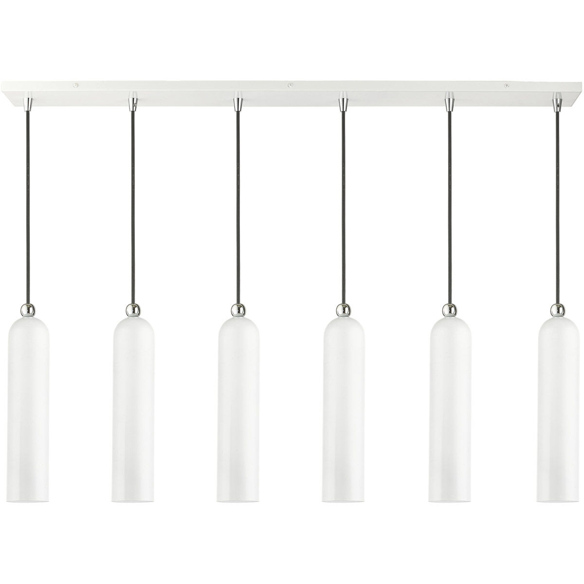 Ardmore 6 Light 44 inch Shiny White Finish Linear Pendant Ceiling Light