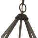 Prism 3 Light 14 inch English Bronze with Antique Brass Finish Accents Semi Flush Mount Ceiling Light