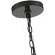 Tribeca 7 Light 25 inch Shiny Black with Polished Brass Accents Pendant Chandelier Ceiling Light