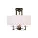 Woodland Park 4 Light 15 inch Olde Bronze Convertible Mini Chandelier Ceiling Light