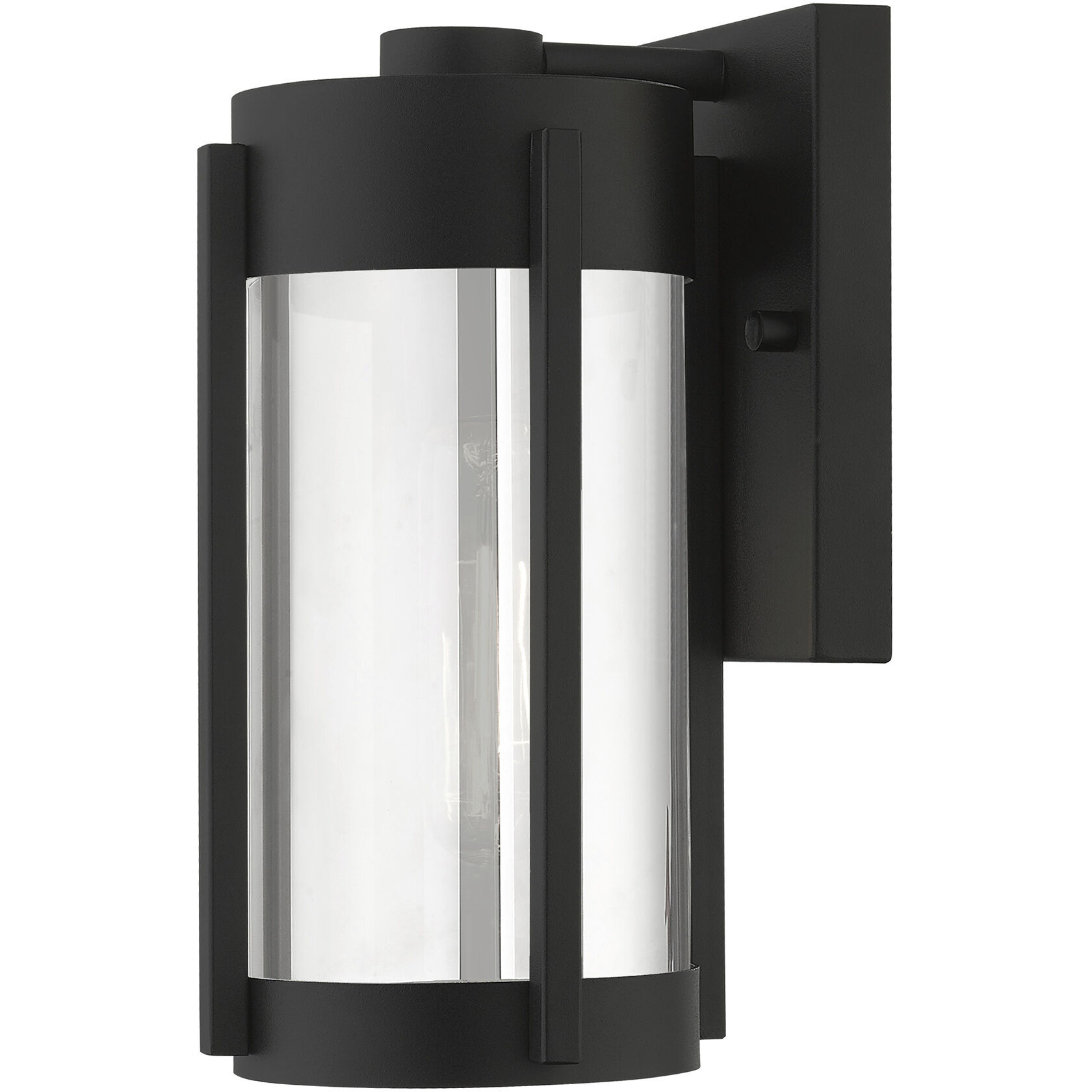 Sheridan 1 Light 10 inch Black with Brushed Nickel Candles Outdoor Wall Lantern