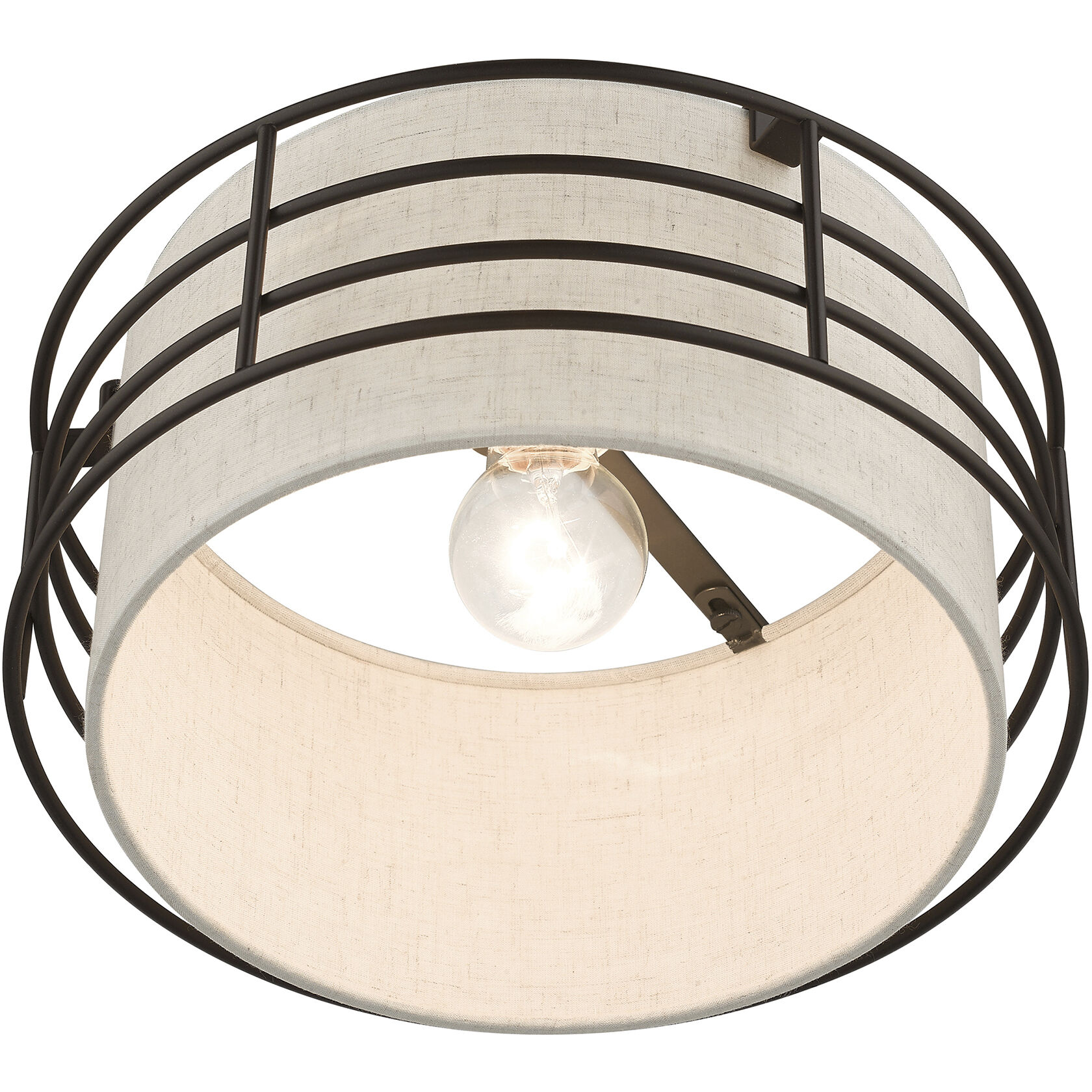 Blanchard 1 Light 12 inch English Bronze Semi Flush Mount Ceiling Light, Medium
